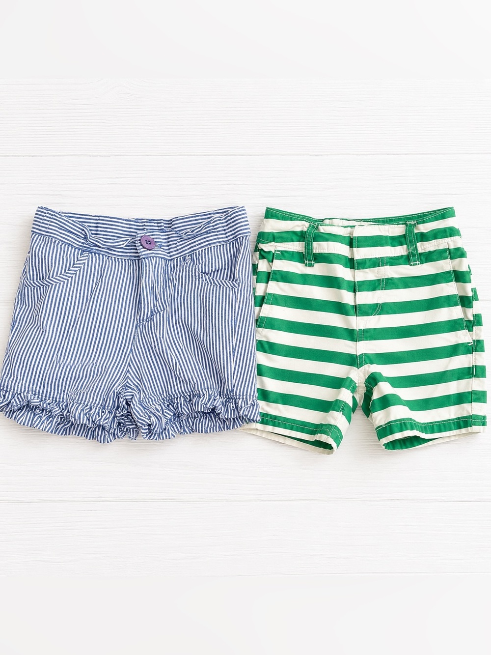 RuffleButts & Old Navy Girls Size 6 Shorts Bundle Preppy Summer Seersucker